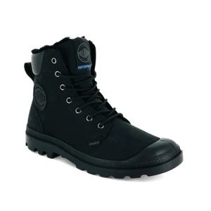 Palladium Men’s ‘Pampa Sport Cuff WPS’ Leather Boots - Black